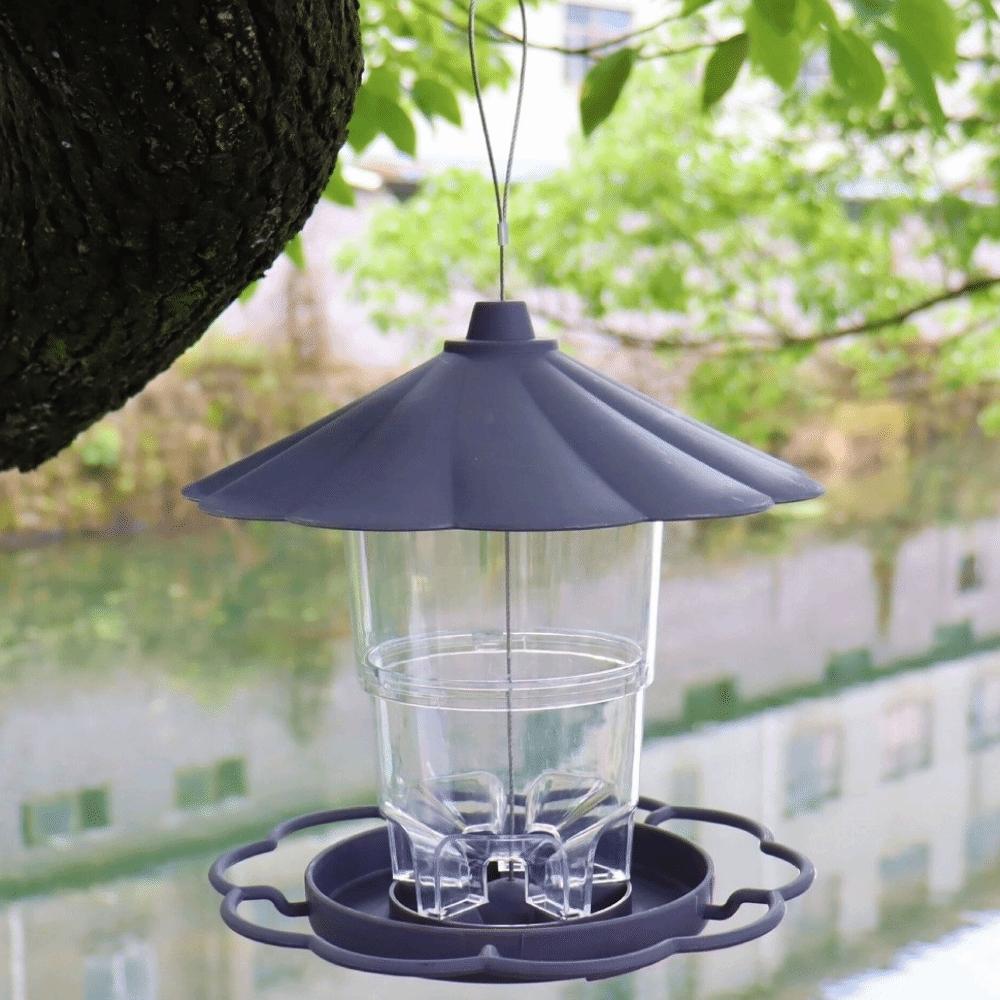 

Folding Hanging Wild Bird Feeder with Lanyard Gazebo Style Hummingbird Feeder Waterproof Large Capacity