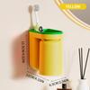 1PC Toothbrush Cup Multi-function Punch-free Toothbrush Holder for Bathroom Wall-mounted Cups Gargle Plastic Products Home