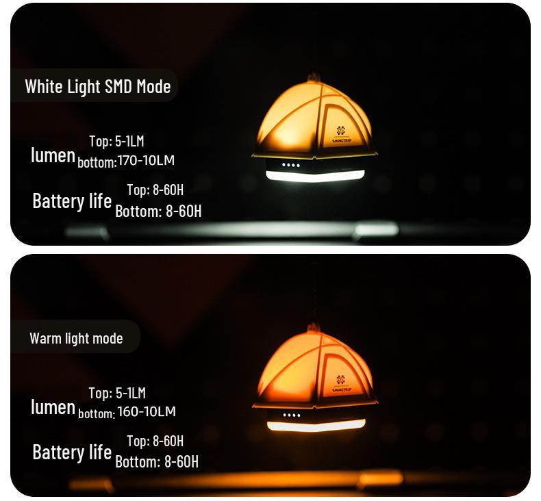 Mountain Fun ShineTrip Magnetic Tent Light - Multi-gear, Long Battery, Waterproof, Tap Control