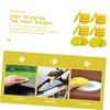 Healifty 24pcs Car Wash Sponge Yellow Sponge Pad Car Wash Tool Car Polishing Sponge