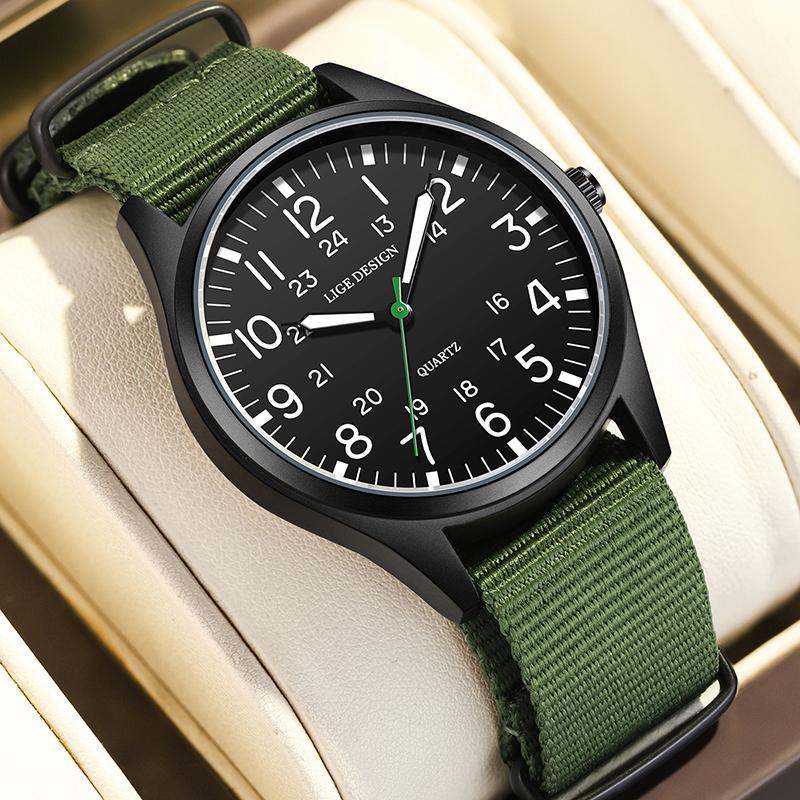 New Army Military Watches For Men Casual Business Nylon Strap Luminous Watch Men Waterproof Date Men's Quartz Wristwatch