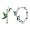 Snake Earrings 925 Silver Green Zircon Mysterious Spirit Snake Ear Studs For Women Formal Anniversary Birthday Party Jewelry