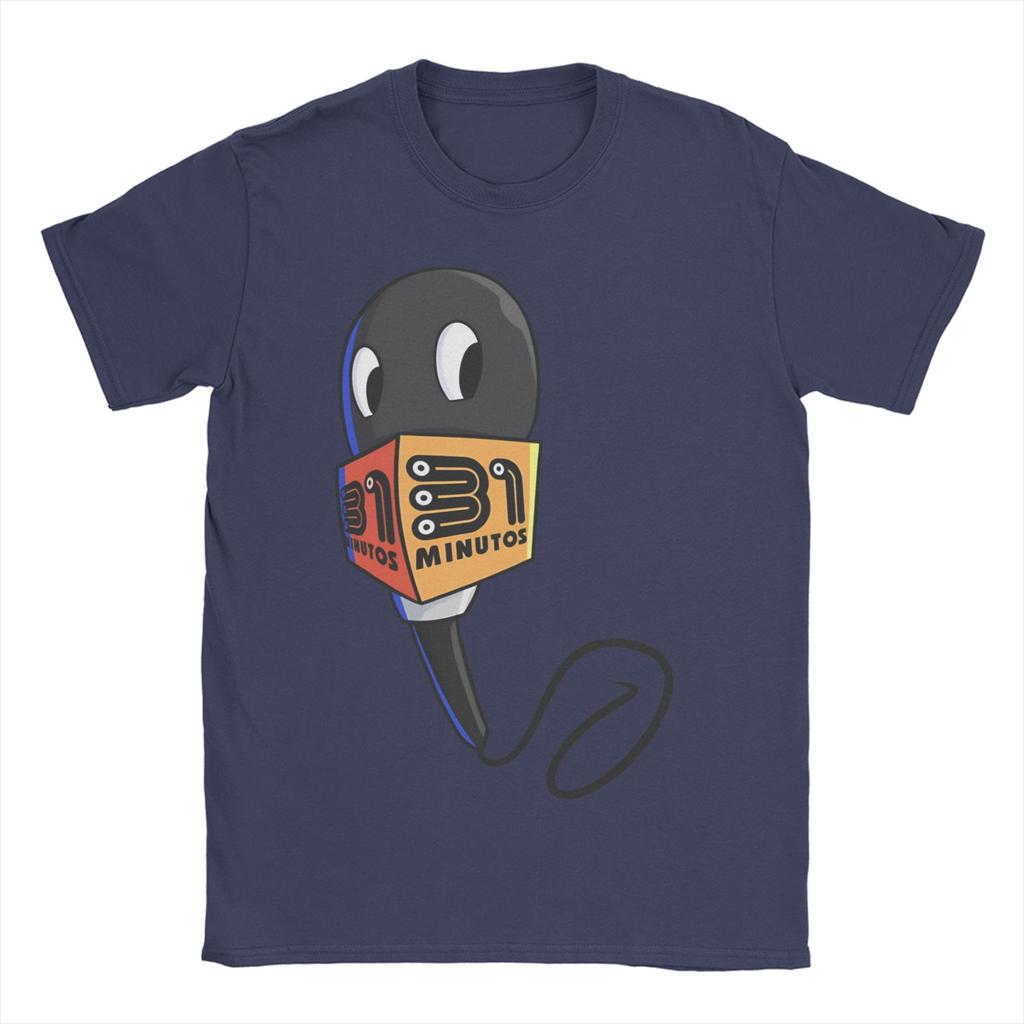 Herr Dam T-shirts Mikrofonen Chilenskt program 31 Minutos Rolig 100% Bomull T-shirt 31 Minutos T-shirt Rund Hals Kläder Sommar
