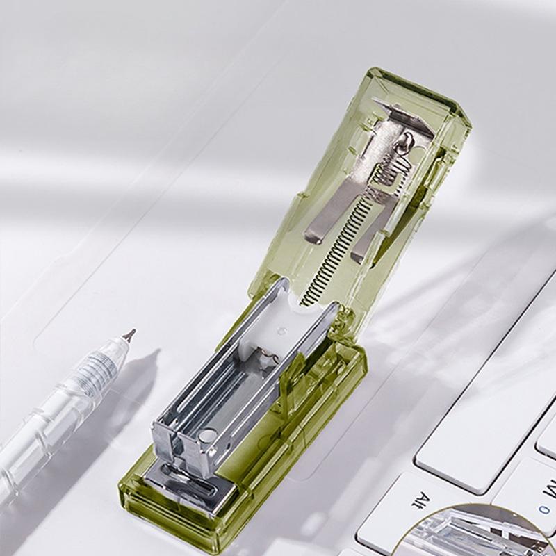 Transparent Labor-saving Flexible Book Order Household Mini Small Stapler Creative Student Desktop Stapler School Supplies New