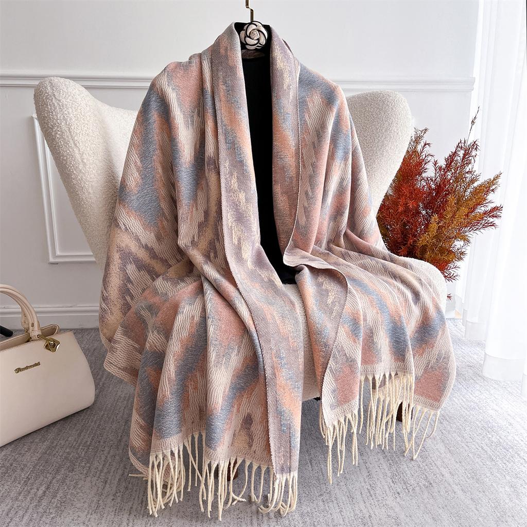 Luxury Brand Cashmere Women Scarf Winter Warm Shawl and Wrap Fashion Bandana Pashmina Female Foulard Square Thick Blanket Poncho