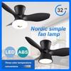 32“ DC Motor Ceiling Fan With Light 6 Speed Adjustable Electric Ceiling Fan Light Frequency Conversion LED Fan Lamp