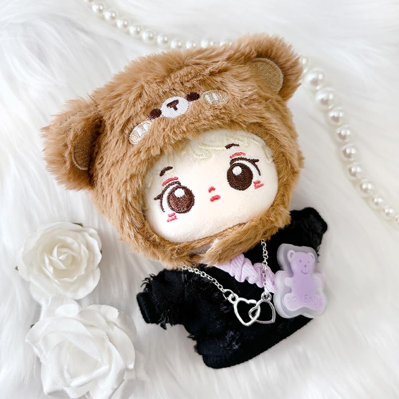Plush Kigurumi Cap Vol.2 [Bear] for 10cm Plush Toys, Costume, Dress-Up, Outfit, Plushie, Animal, Portable, Otaku, Otaku Mascot, Otaku Idol, Otaku