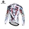Mens Long Sleeve Cycling Jersey Moisture Wicking Bike Wear Road Riding Top