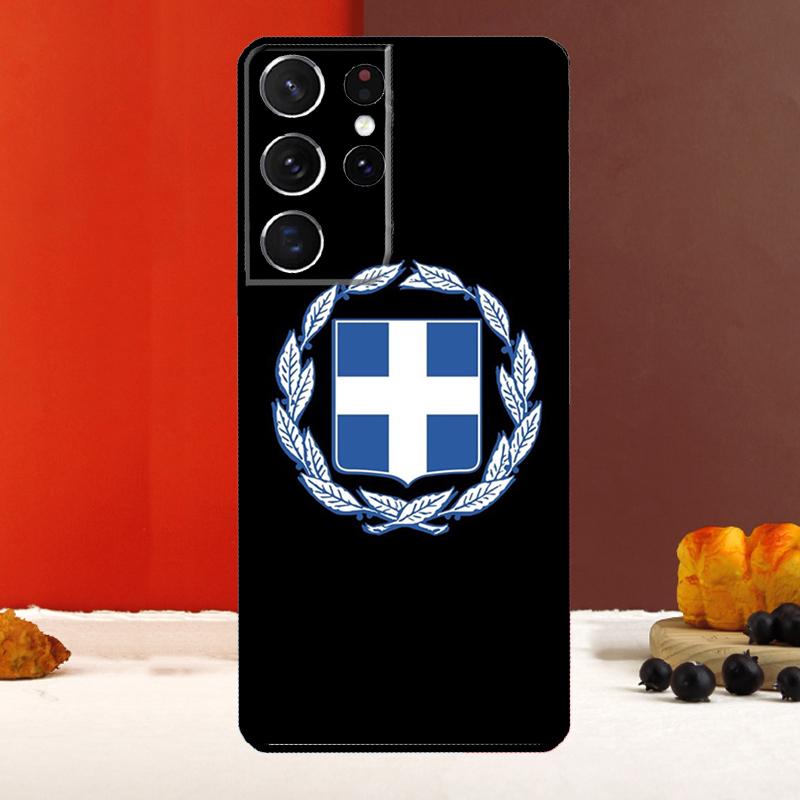 Greece Greek Flag Cover For Samsung Galaxy S23 S22 S21 Ultra Plus S20 FE Note 10 S9 S10 Plus Note 20 Ultra Case