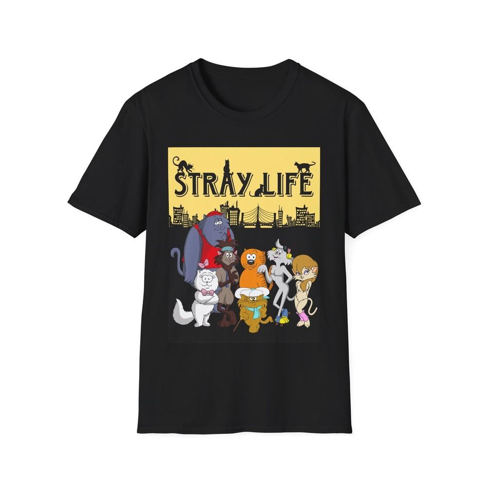 Heathcliff TShirt Catillac Cats Shirt Stray Cat Lover Gift Stray Life Tee Unisex T-Shirt S