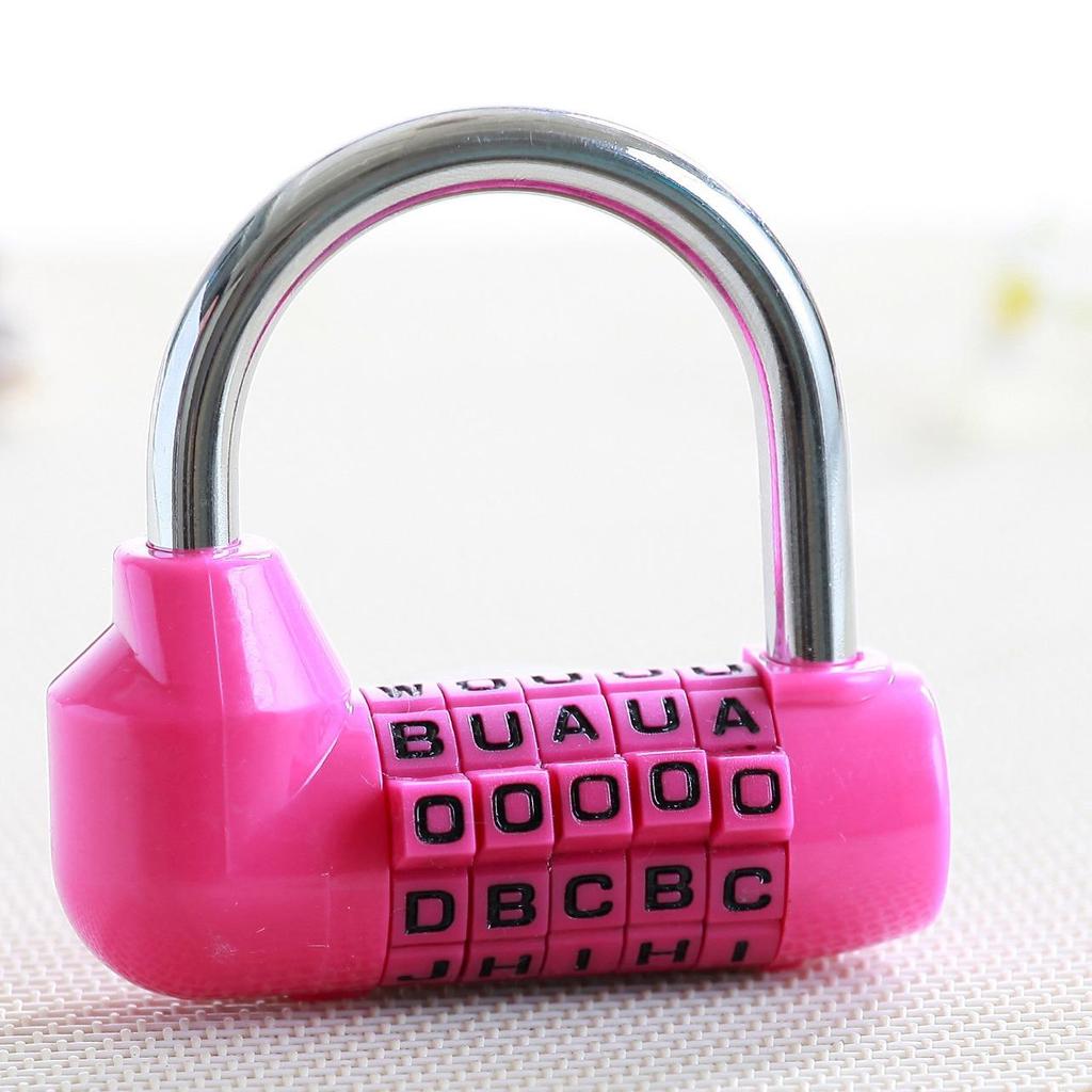 5-Digit U-Shaped Combination Padlock for Gym, Door, Suitcase, and Cabinet