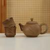 Rough Pottery Teapot Tea Set Household Ceramic Teacup Kung Fu Tea Set Tea Brewing Pot Retro Single Pot