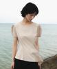 DEHEVE Unbalanced Frill Blouse [Beige]