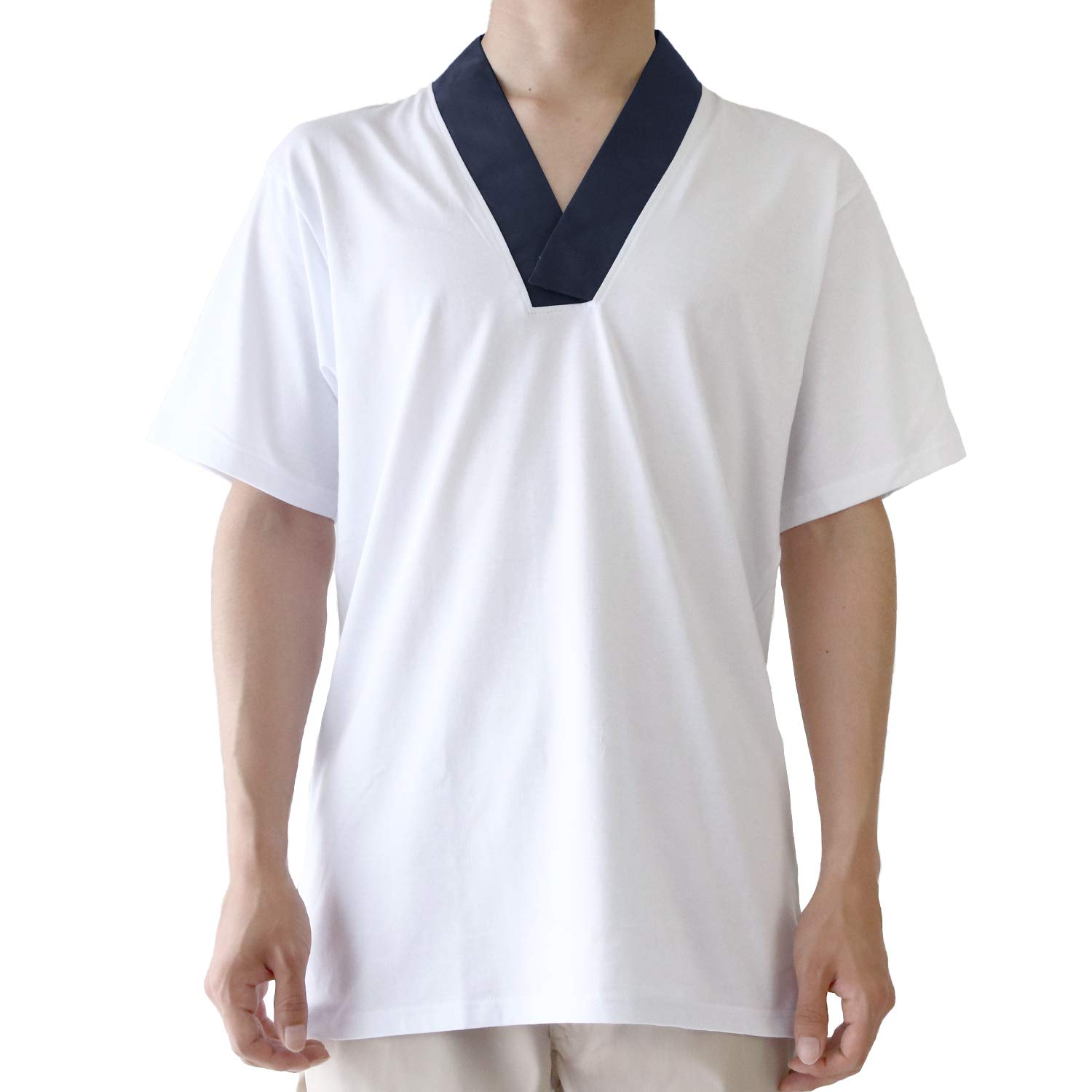 

Моющаяся мужская футболка под кимоно [KYOETSU] (М, темно-синий)