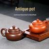 Yixing Handmade Large Capacity Purple Clay Teapot and Teacup Set for Kung Fu Tea Brewing