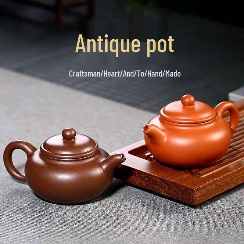 Yixing Handmade Large Capacity Purple Clay Teapot and Teacup Set for Kung Fu Tea Brewing