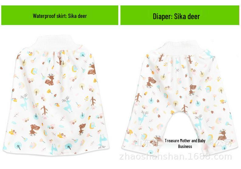 Waterproof, Washable Cotton Diaper Skirt & Training Pants for Baby Boys & Girls