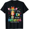 Autism Awareness Cute Giraffe Animal Its Ok To Be Different T-Shirt