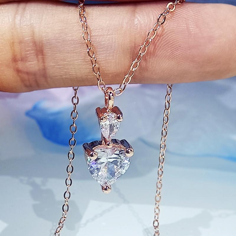 

Ожерелье «Любовь Европы и Америки» из розового золота с цепочкой на ключицу