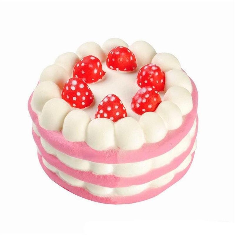Kawaii Cake Slow Rising Stress Relief Squeeze Toys For Kids Pu Soft Decompression Toy Simulated Food Cake Squeeze Toy