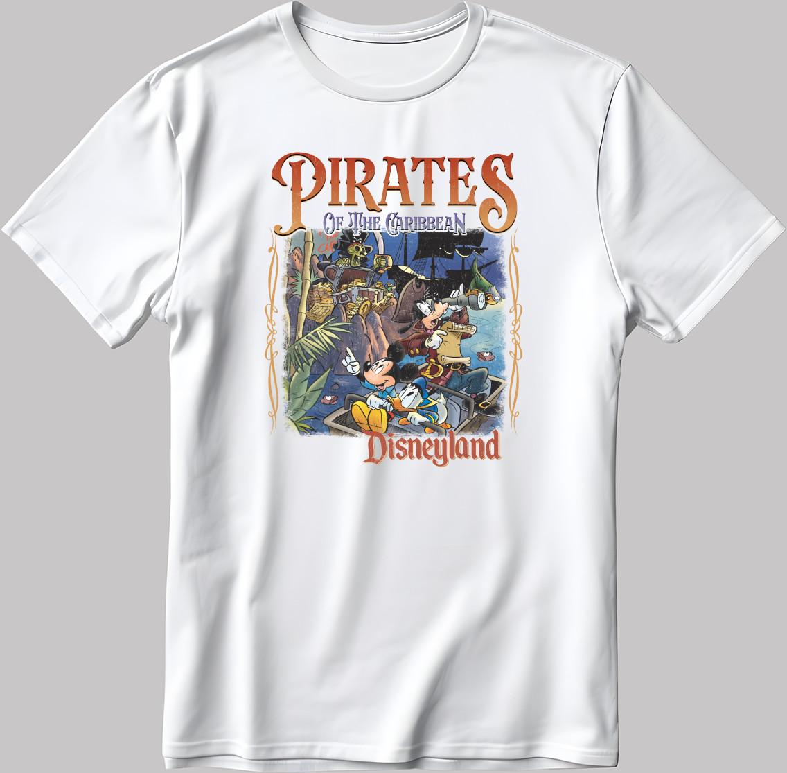 Pirates Of The Caribbean Disneyland White-Black Men s / Women N151 4XL