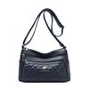 Embroidered Diamond Grid PU Single Shoulder Crossbody Women's Bag