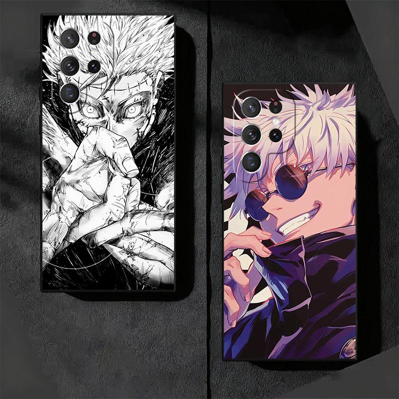 Anime Gojo Satoru JUJUSU Soft Phone Case for Samsung Galaxy S26 S25 Edge S24 Ultra S23 Plus S22 S21 FE S20 Black Cover Back Shel