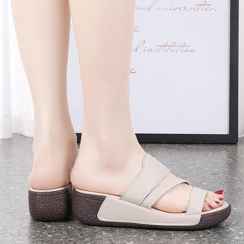 Sandales Tongs d'Été pour Femmes Élégantes Décontractées Sandales Filles Plateforme Augmentation de la Hauteur Surdimensionnées