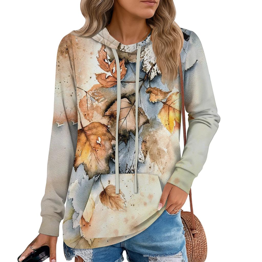 Damen Pullover Hoodies Teenager Mädchen Mode Kapuzensweatshirt Damen Herbst Tunika Top