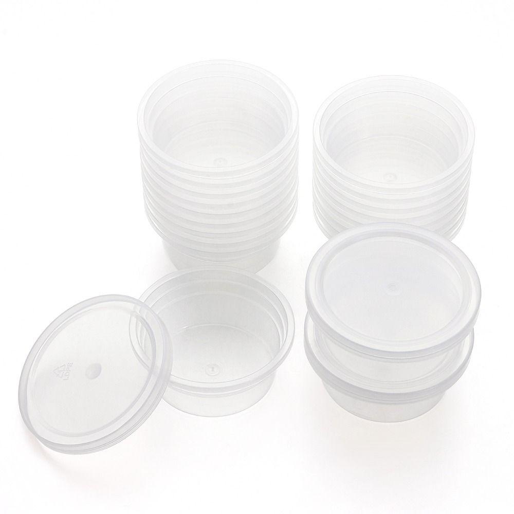 3/20PCS Small Sundries Box Plastic Bin Foam Container Clay Storage Ball Cup With Lids
