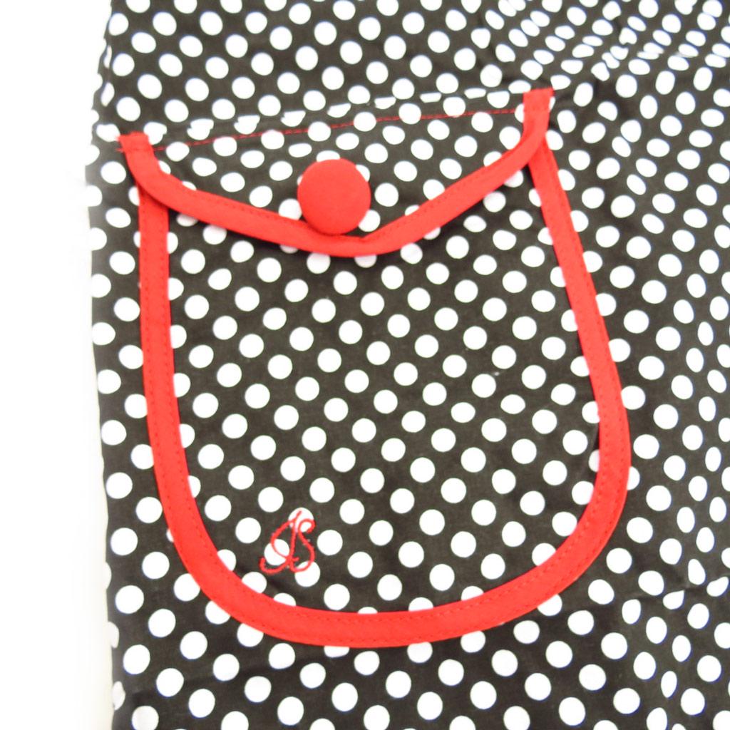 Les Trésors De Lily [K7805] - Tablier créateur 'Hôtesse' petits pois