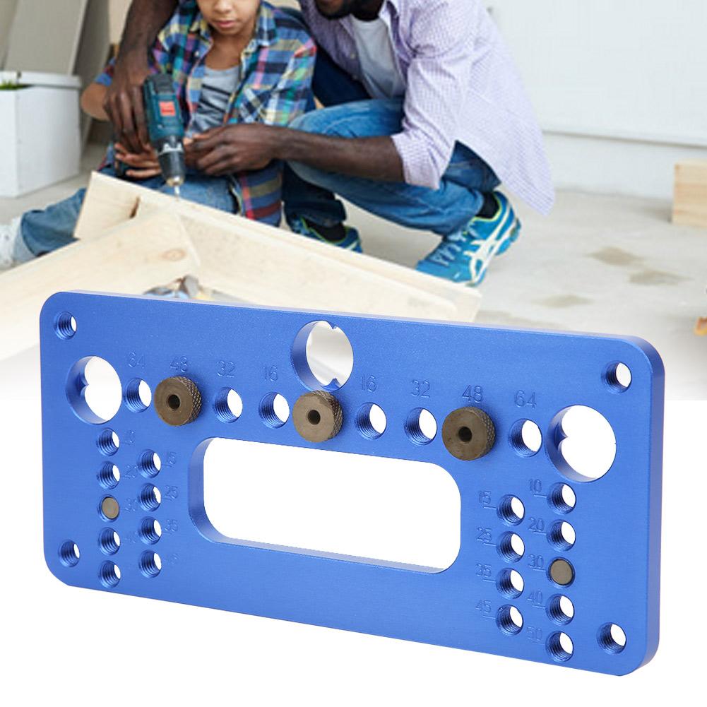 Woodworking Jig Hole Opener Puncher Blue Aluminium Alloy Locator with Screwdriver 08610A Type