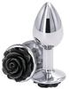 Rear Assets Anal Jewelry Plug S 6 X 2.7cm Silver-Black - Rear Assets - Anal Jewelry