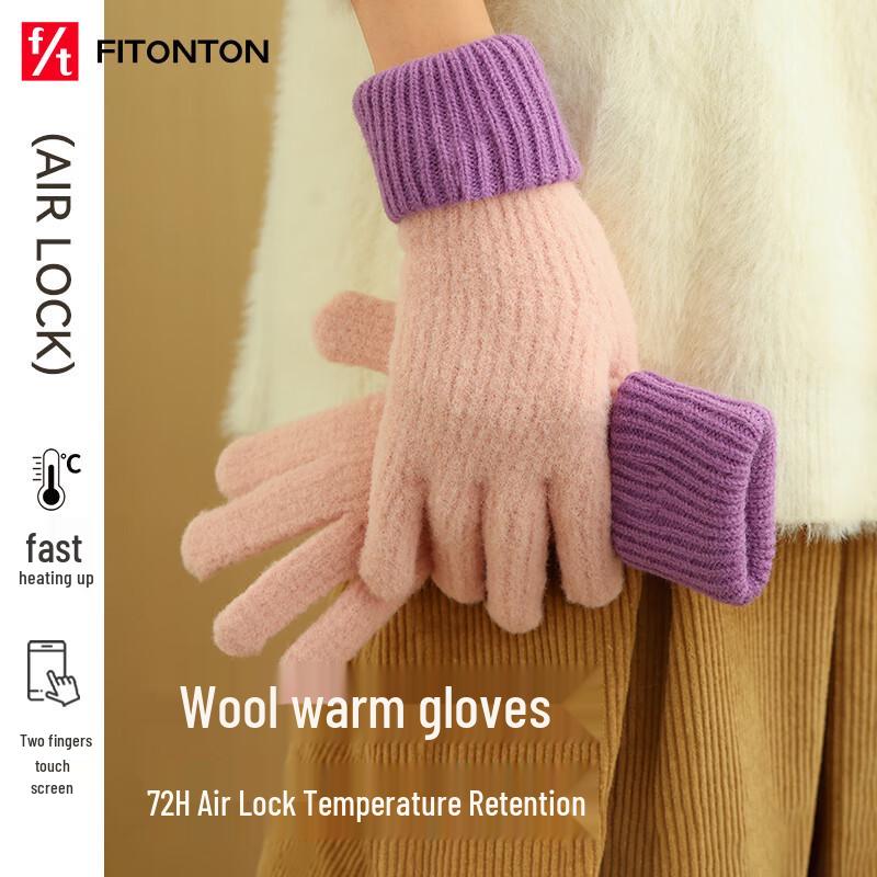 

FitonTon Women s Winter Wool Warm Gloves One Size
