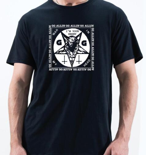 GG Allin T Shirt War In My Head I'm Your Enemy Music Industrial Shock Rock GT181