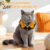 Cute Kitten Festival Outfit Halloween Pet Costume for Cats Small Dogs, Handmade Crochet Witch Hat Bib Soft Woven Headwear Collar, Adjustable