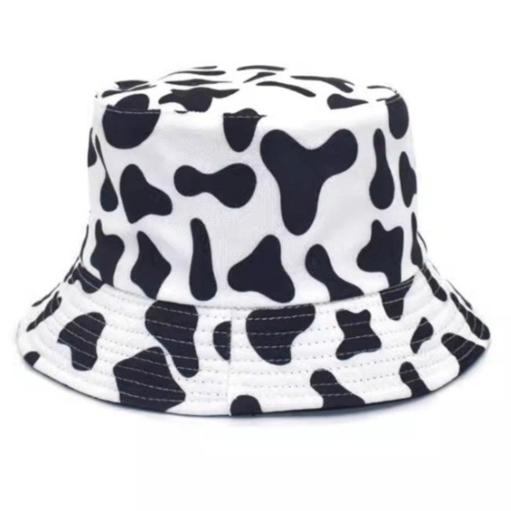 

Sun Protection Giant Cow Bucket Hat Wide Brim Sun Cap Sweet Animal Fisherman Cap Outdoor Hiking Cow