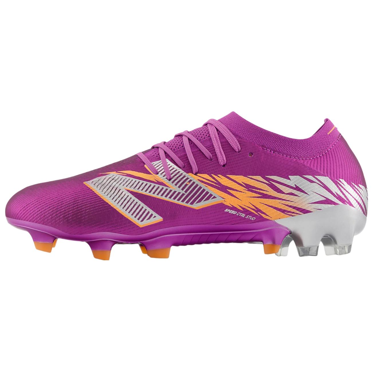 

new New Balance FURON ELITE V8 FG Rubber Long Studs Anti Slip Wear Resistant Soccer Shoes Unisex Purple 43
