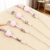 Wire Teasing Cat Stick Long Pole Feather with Bell Fairy Stick Bite Resistant Training Teaser Wand Kitten Toy Pet Supplies