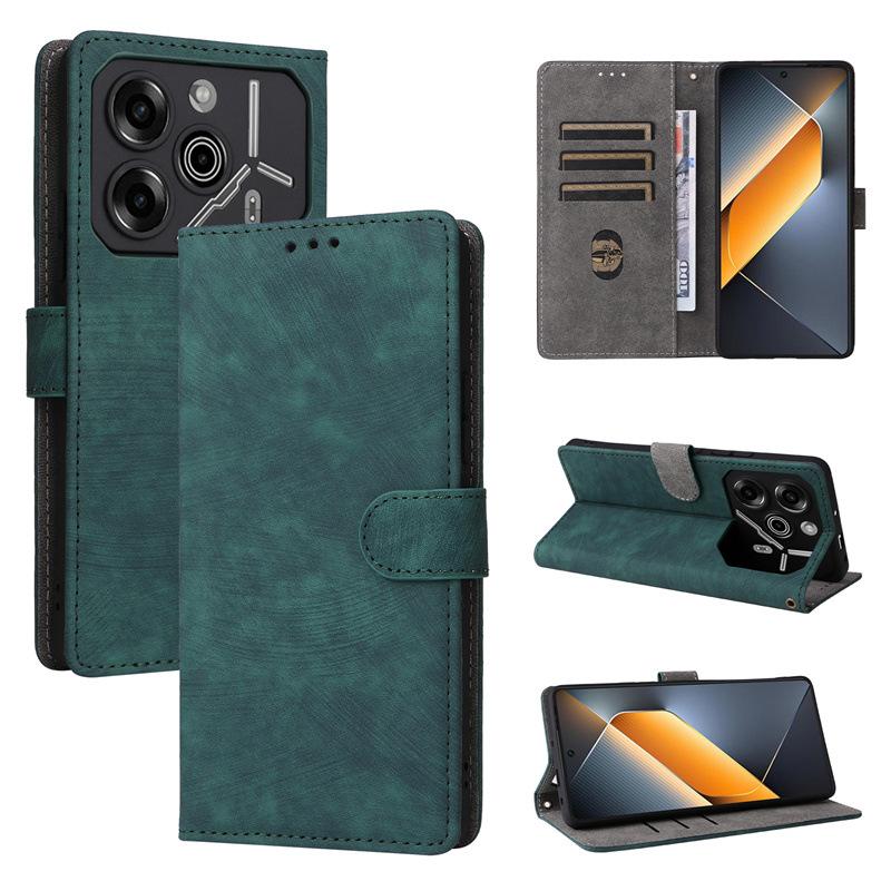Чехол-книжка для Tecno Pova 6 / Pova 6 Pro из искусственной кожи с полной защитой корпуса [блокировка RFID] Чехол-кошелек