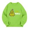 Kids' Long Sleeve Loose Pullover Letter Printed Round Neck Sweatshirt