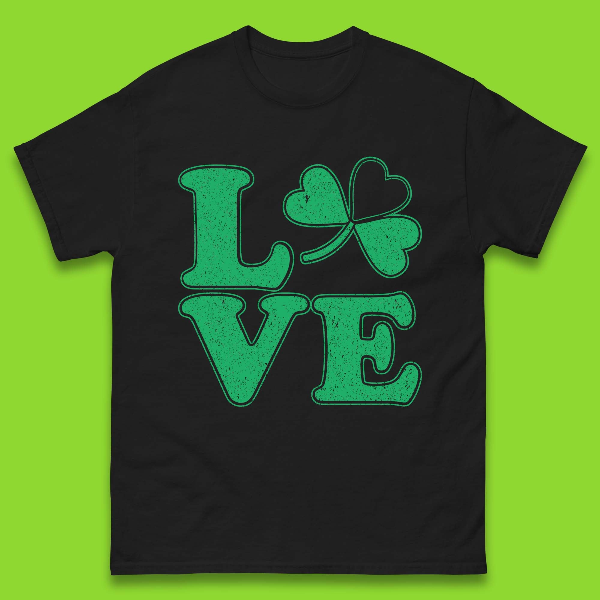 Shamrock Love Mens T-Shirt Womens Tops Tees 3XL