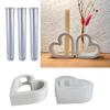 Heart Shaped Silicone Mould  Hydroponic Test Tube Plant Vase Mold Cement Flower S Resin Mold Decor Concrete Molds