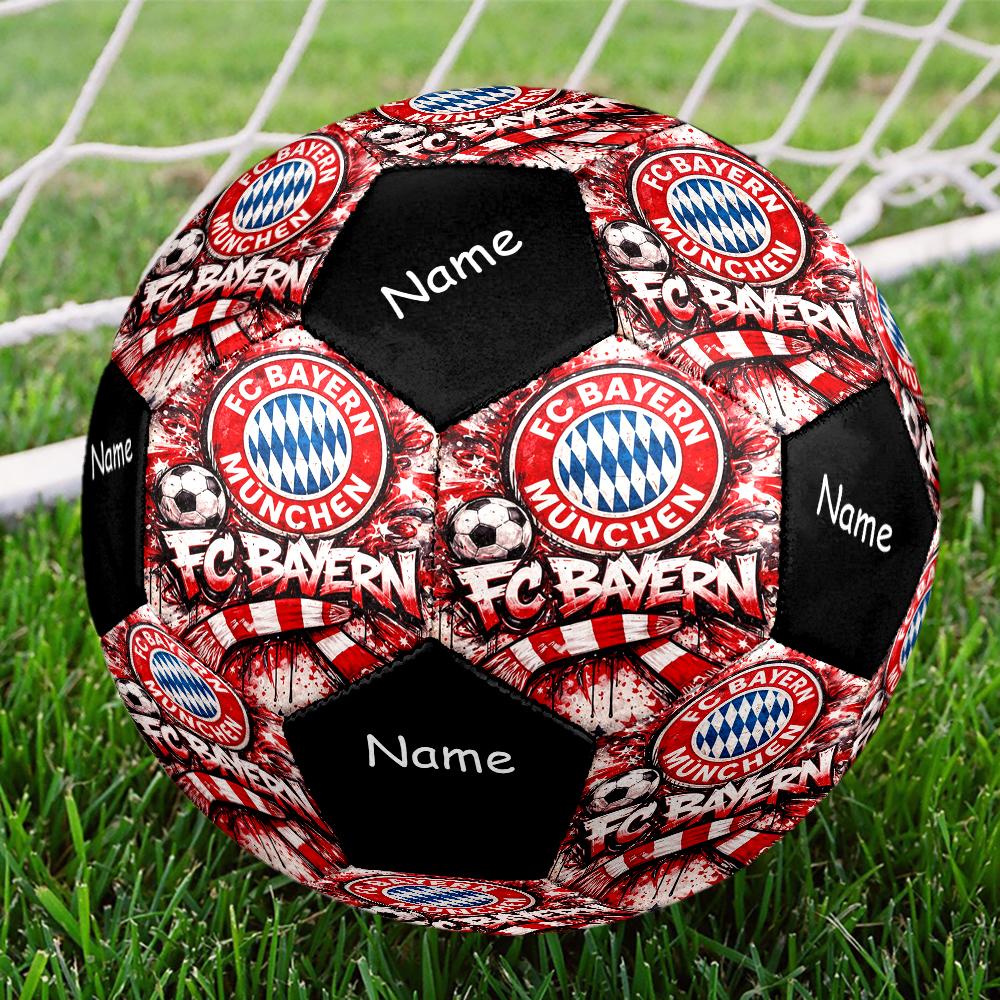 Custom Name Bayern Munich Theme Size 5 Soccer Ball, Suitable for Both Indoor and Outdoor Matches, a Gift Suitable for Everyone.