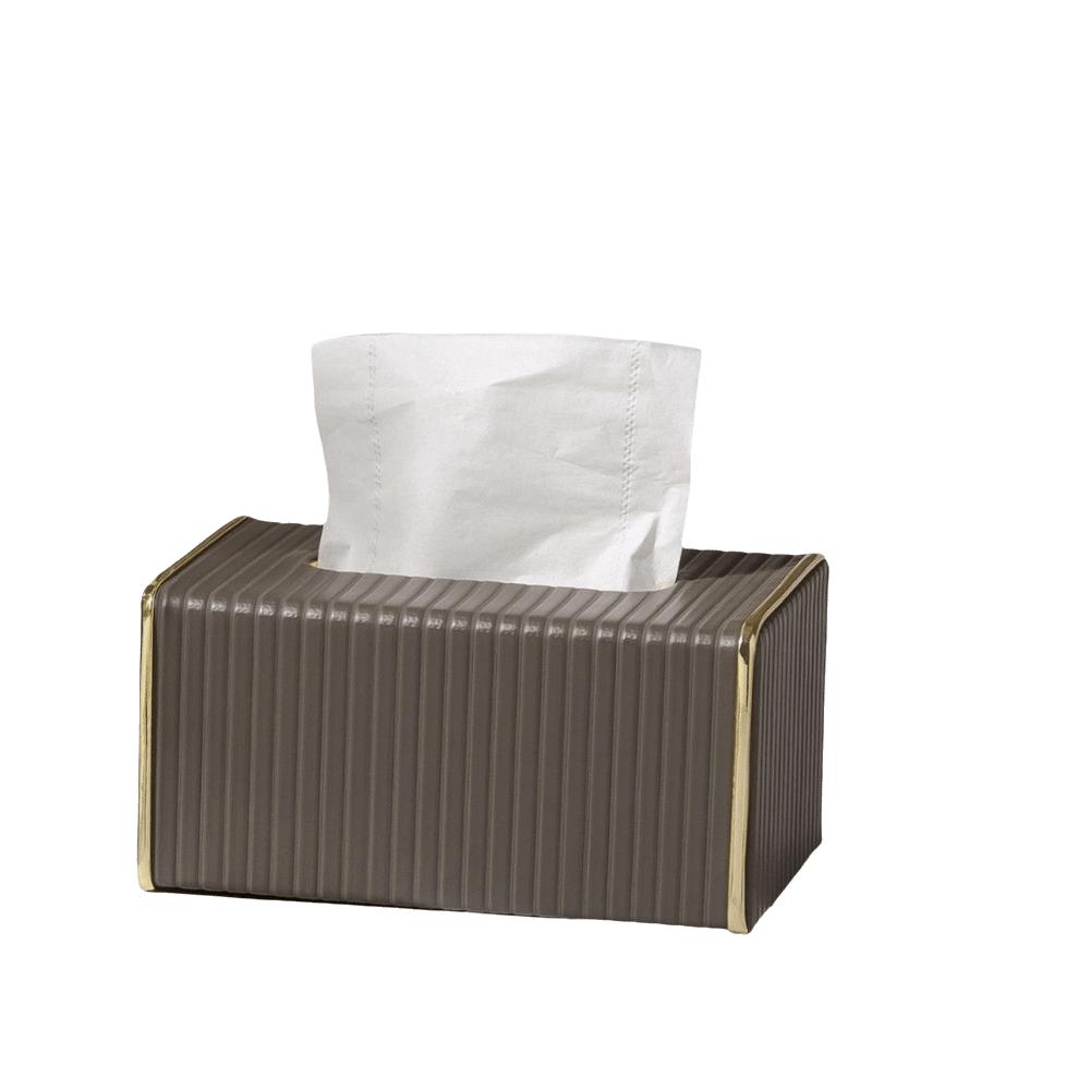 Exquisite Tissue Box Modern Paper Storage Case Home Decor Leather Tissue Container Coffee Table