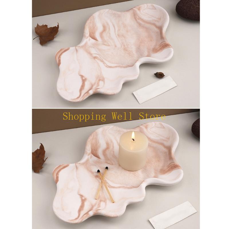 KX4B Waves Tray Molds Storage Tray Silicone Mould Crafting Molds Epoxy Resin Molds Jewelry Tray Molds Castings Molds