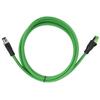 Patch Cord M12 RJ45 Connector Ethernet Shielded Cable 4 Pin CAT5E 24 AWG Wire IP67 Water Proof