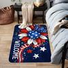 1pcs 2D Flat Colorful Sunflower Flowers With American Elements, Flannel Soft And Comfortable Sponge Mat Easy To Clean,For Indoor Doormats