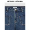 UR Women's Retro Washed Bow Denim Shorts