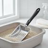 Stainless Steel Litter Scoop Slotted Design Long Handle Feline Litter Scoop Feline Poop Scooper Easy to Clean